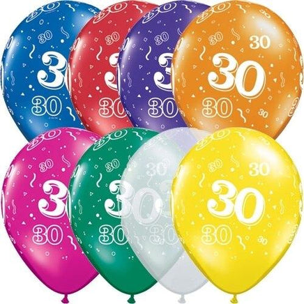 30th Birthday Balloons (24) - Party Zone USA