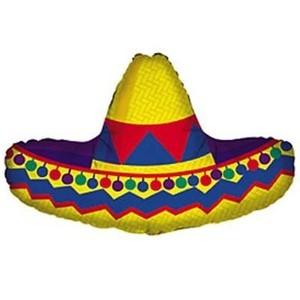 34" Sombrero Shaped Mylar Balloon - Party Zone USA