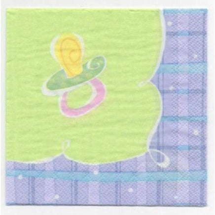 Baby Plaid Beverage Napkins (16) - Party Zone USA