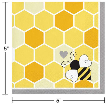 Bumblebee Baby Beverage Napkins (16) - Party Zone USA
