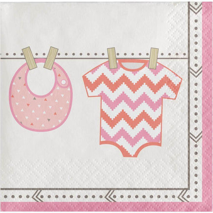 Bundle of Joy Girl Beverage Napkins (16) - Party Zone USA