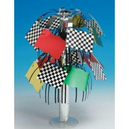 Checkered Flag Mini Foil Centerpiece - Party Zone USA