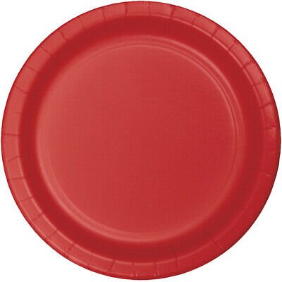 Classic Red Dinner Plates (24) - Party Zone USA