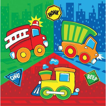 Construction Pals Beverage Napkins (16) - Party Zone USA