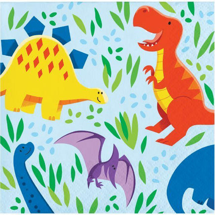 Dinosaur Friends Beverage Napkins (16) - Party Zone USA