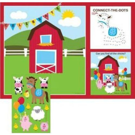 Farmhouse Fun Activity Placemats (8) - Party Zone USA