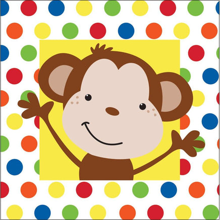 Fun Monkey Beverage Napkins (16) - Party Zone USA