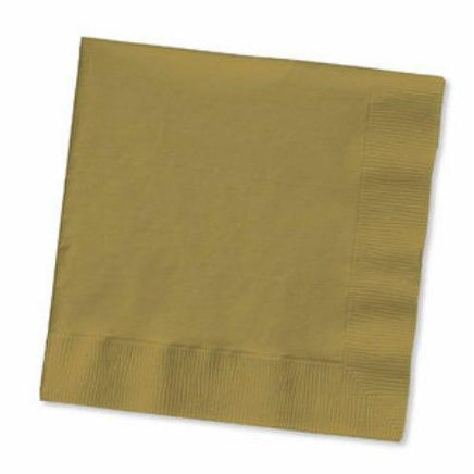 Gold Beverage Napkins (50) - Party Zone USA