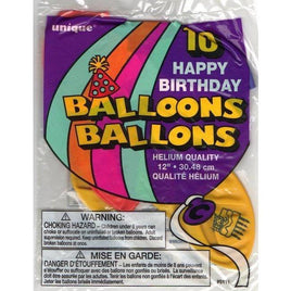 Happy Birthday Balloons (10) - Party Zone USA