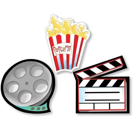 Hollywood Movie Cutouts Icons - Lights, Camera, Action! - Party Zone USA