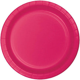 Hot Pink Magenta Dinner Plates (24) - Party Zone USA