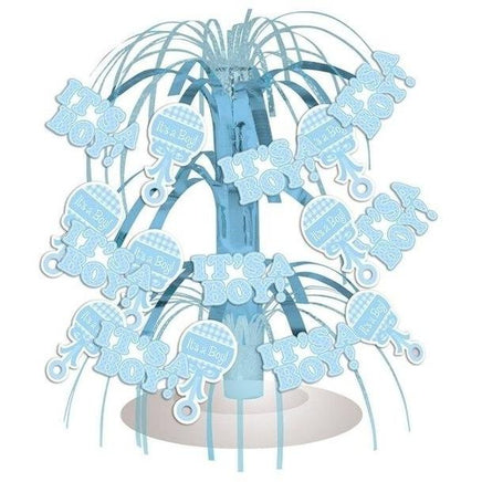 It's a Boy Gingham Cascade Centerpiece - Party Zone USA