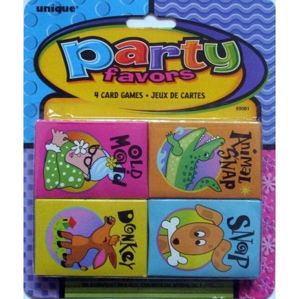 Kid's Mini Card Games (4) - Party Zone USA