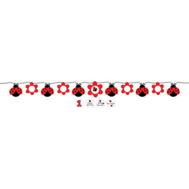 Ladybug Fancy Circle Ribbon Banner - Party Zone USA