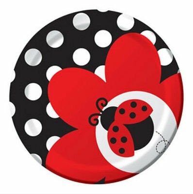 Ladybug Fancy Dessert Plates (8) - Party Zone USA