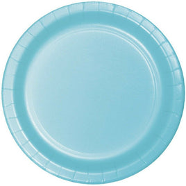 Light Blue Dessert Plates (24) - Party Zone USA