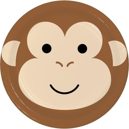 Monkey Animal Faces Dessert Plates (8) - Party Zone USA