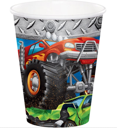 Monster Truck Rally Cups (8) - Party Zone USA