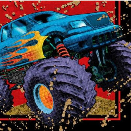 Mudslinger Monster Truck Beverage Napkins (16) - Party Zone USA