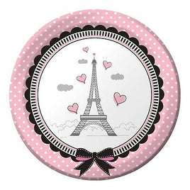 Party in Paris Dessert Plates (8) - Party Zone USA