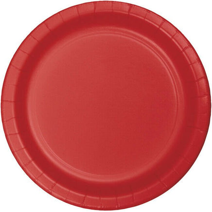 Red Dessert Plates (24) - Party Zone USA