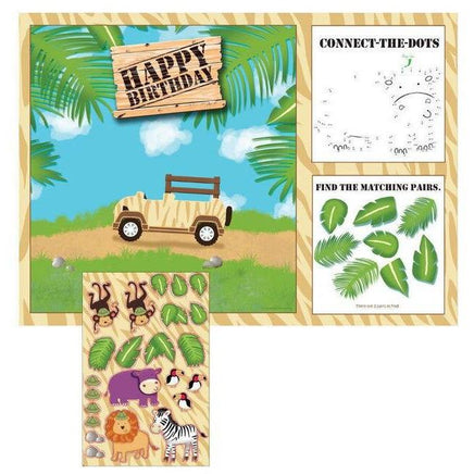 Safari Adventures Activity Placemats (8) - Party Zone USA