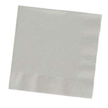 Silver Beverage Napkins (50) - Party Zone USA