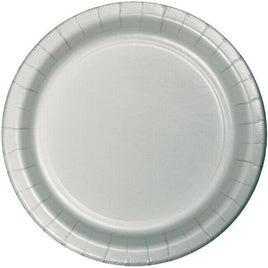 Silver Dinner Plates (24) - Party Zone USA