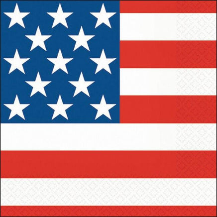 Stars & Stripes Beverage Napkins (30) - Party Zone USA