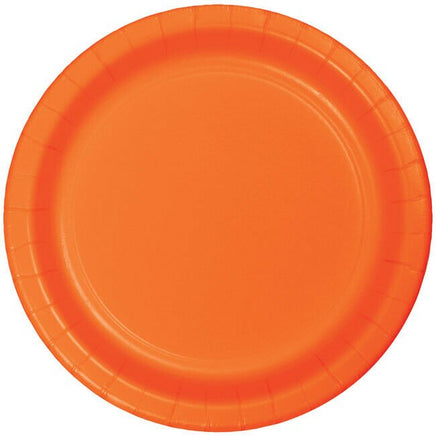 Sunkissed Orange Dessert Plates (24) - Party Zone USA