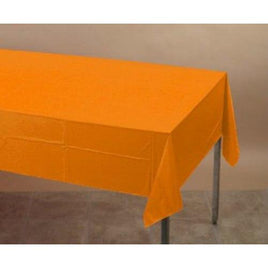 Sunkissed Orange Plastic Table Cover - Party Zone USA