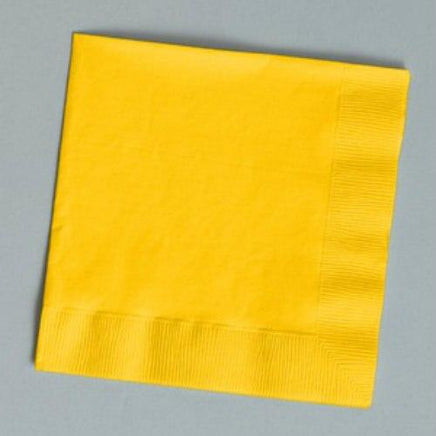 Yellow Beverage Napkins (30) - Party Zone USA