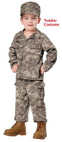 Kids Military Soldier Camouflage Costume - Toddler & Child Size Army Outfit