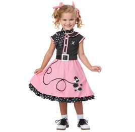 50s Poodle Dress Toddler Girl Costume - Sock Hop Halloween Outfit