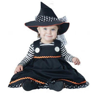 Baby Girl Crafty Lil' Witch Costume - Infant Halloween Dress & Hat Set