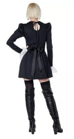 Women's Gothic Black Mini Dress Costume - Wednesday Addams / Witch Cosplay Outfit
