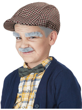 Kids Old Timer Costume Kit – Hat, Eyebrows & Mustache Set by California Costumes