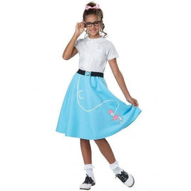 50's Classic Blue Poodle Skirt Costume - Children's Size