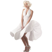Classic Marilyn Monroe White Halter Costume Dress – 1955 Seven Year Itch Movie Replica
