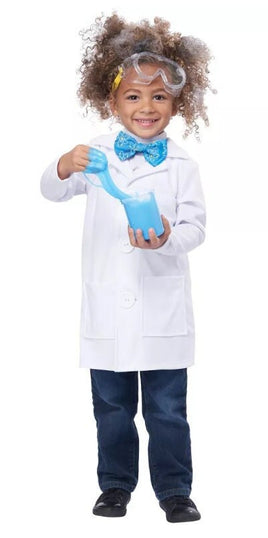Albert Einstein Toddler Scientist Costume - Lab Coat & Neck Bow Set