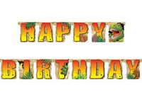 Dino Blast Jointed "Happy Birthday" Party Banner - 8 Ft.