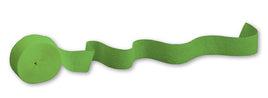 Fresh Lime Green Crepe Paper Party Streamers - 81 ft. x 1.75 in.