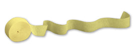 Mimosa Yellow Crepe Paper Party Streamers - 81 ft. x 1.75 in.