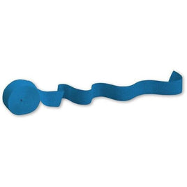 Blue Crepe Paper Party Streamers - 81 ft. x 1.75 in.