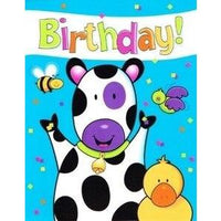 Barnyard Celebration Birthday Invitations with Envelopes (Pack of 8)
