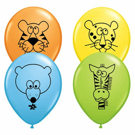 11" Jungle Animal Balloons (25) - Party Zone USA