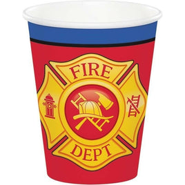 Flaming Fire Truck Cups (8)