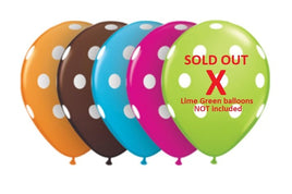 16" Autumn Polka Dot Latex Balloons (5) - Party Zone USA