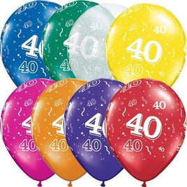 40th Birthday Balloons (25) - Party Zone USA