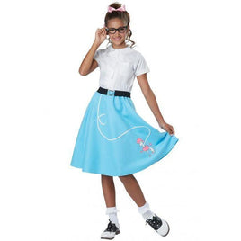 50's Blue Poodle Skirt Child Costume - Party Zone USA